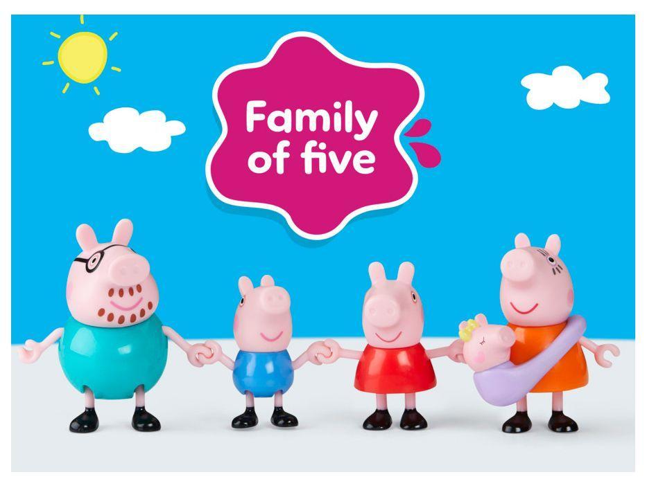Boneco Peppa com a Família 7,5cm 5 Bonecos - 3