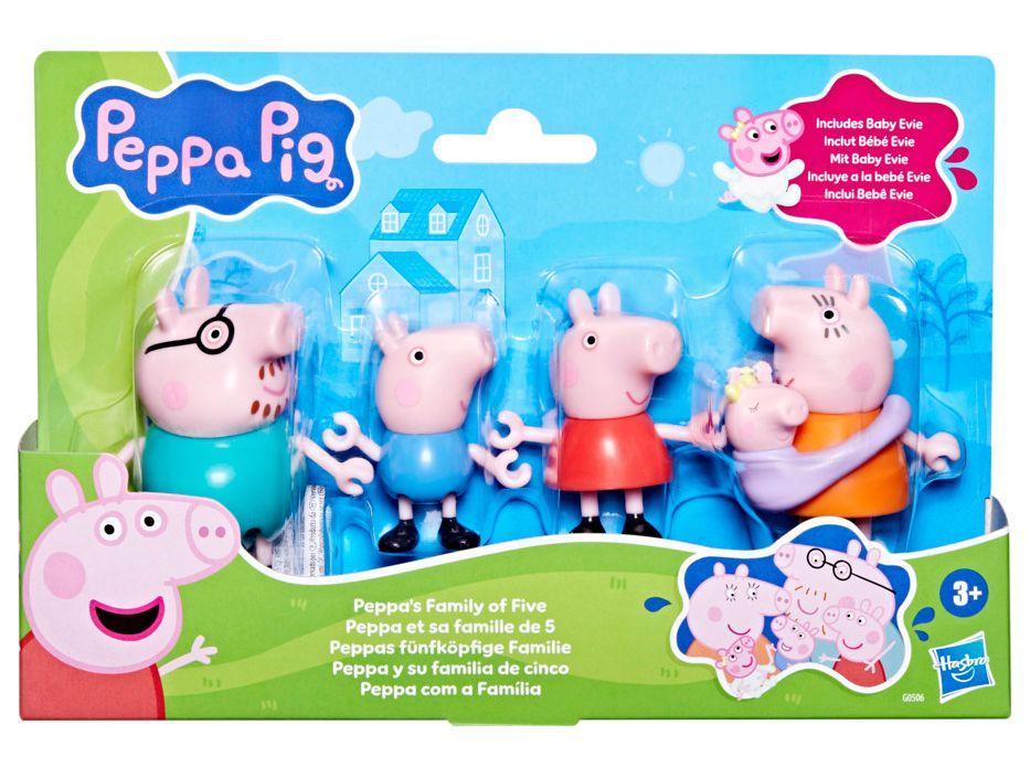 Boneco Peppa com a Família 7,5cm 5 Bonecos - 6