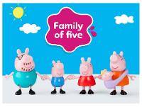 Boneco Peppa com a Família 7,5cm 5 Bonecos - 3