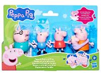 Boneco Peppa com a Família 7,5cm 5 Bonecos - 6