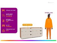 Cômoda Multiuso 6 Gavetas Politorno Móveis Porto - 2