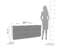Cômoda Multiuso 6 Gavetas Politorno Móveis Porto - 3