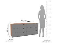 Cômoda Multiuso 6 Gavetas Politorno Móveis Porto - 3