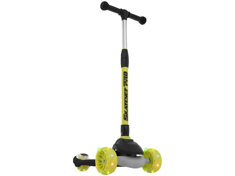 Patinete Infantil 3 Rodas Bandeirante Skatenet LED Pro Preto e Verde - 1