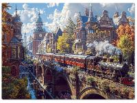 Quebra-cabeça 1000 Peças Trem pela Cidade - 3