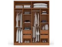 Guarda-roupa Casal 4 Gavetas 4 Portas Politorno Porto - 5