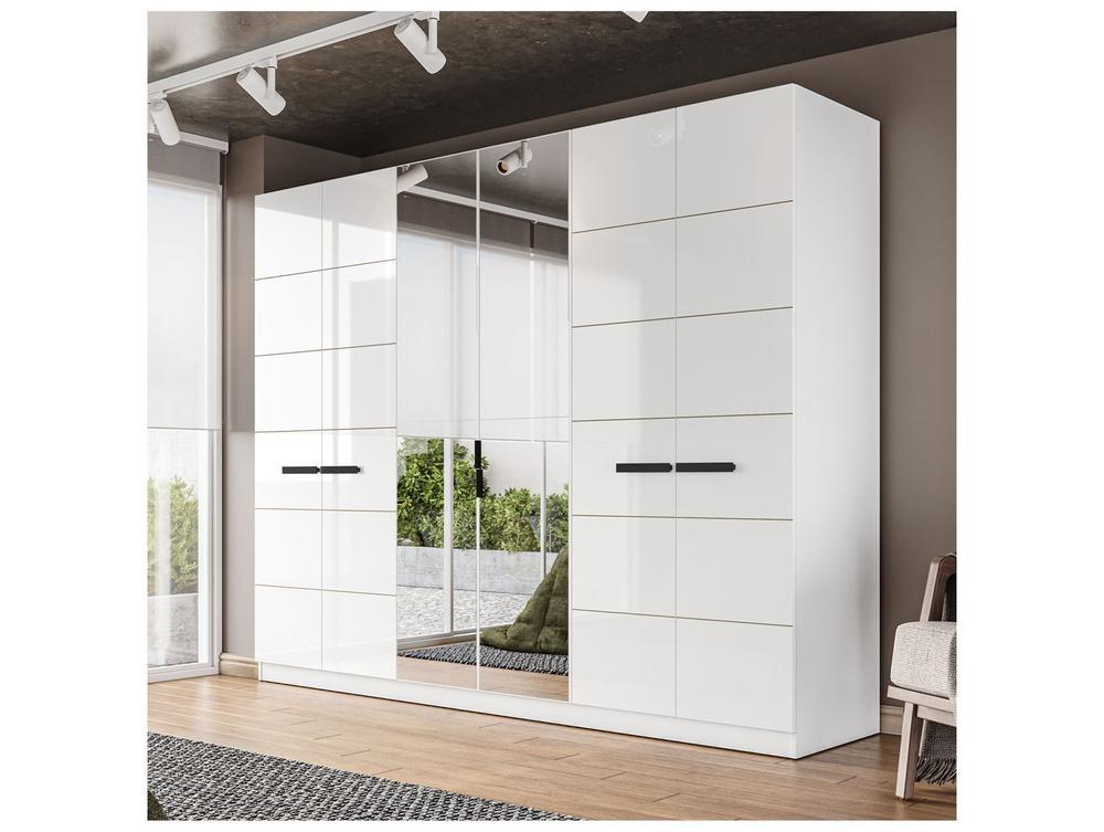 Guarda-roupa Casal com Espelho 4 Gavetas 6 Portas Politorno Lisboa - 1