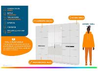 Guarda-roupa Casal com Espelho 4 Gavetas 6 Portas Politorno Lisboa - 2