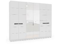 Guarda-roupa Casal com Espelho 4 Gavetas 6 Portas Politorno Lisboa - 7