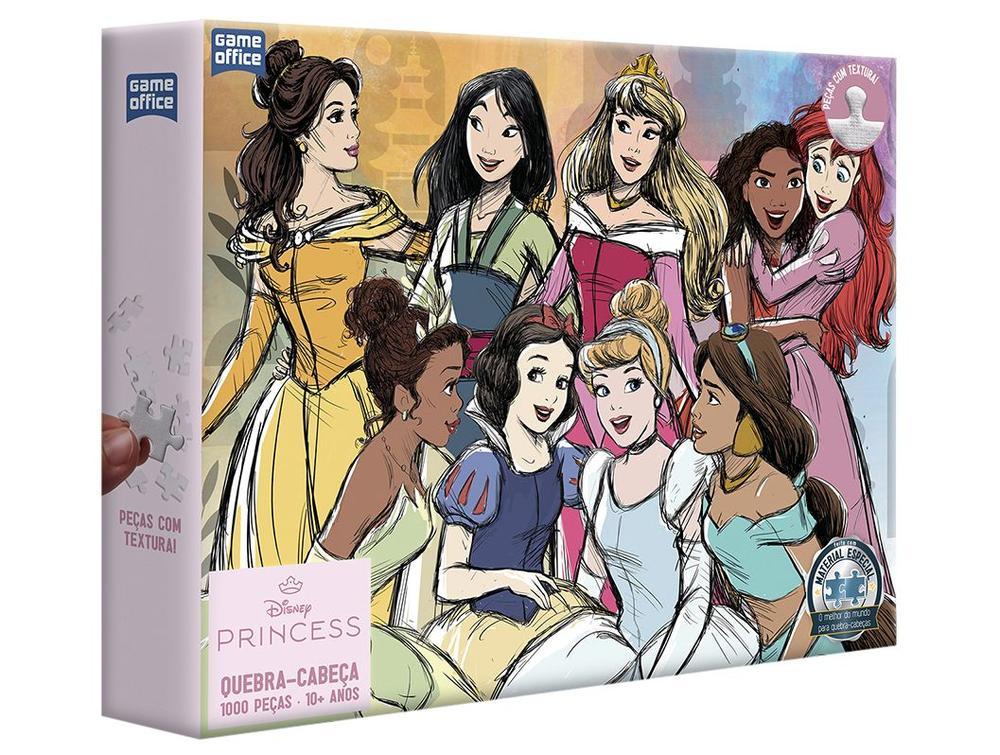 Quebra-cabeça 1000 Peças Princesas Game Office - 1
