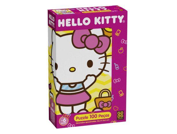 Quebra-cabeça 100 Peças Hello Kitty Puzzle Grow - 1