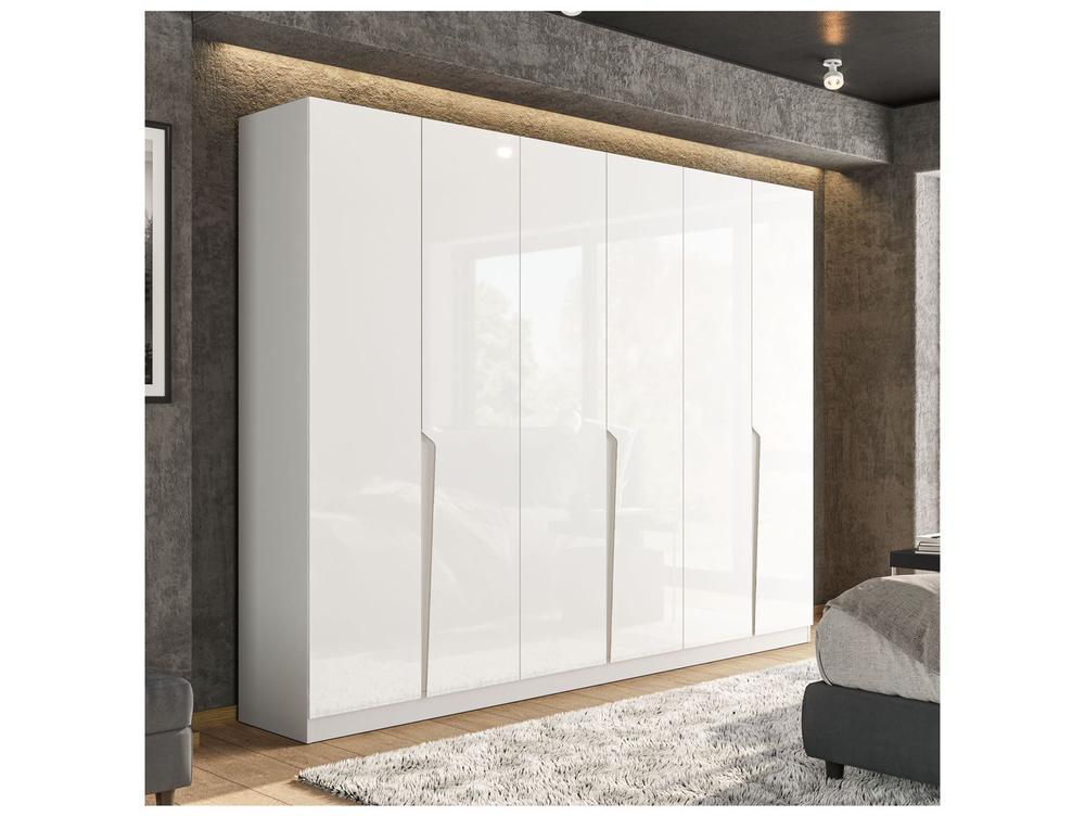 Guarda-roupa Casal 4 Gavetas 6 Portas Politorno Porto - 1