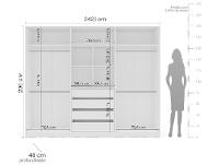 Guarda-roupa Casal 4 Gavetas 6 Portas Politorno Porto