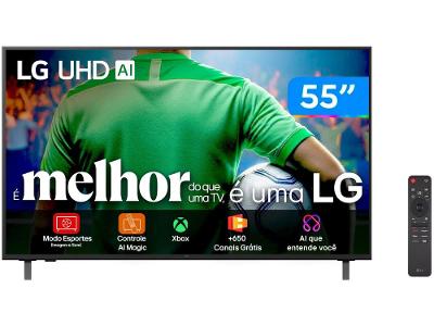 Smart TV 55" LG 4K Ultra HD 55UA8550PSA webOS 25 AI Processor 4K Gen8 com Alexa 3 HDMI