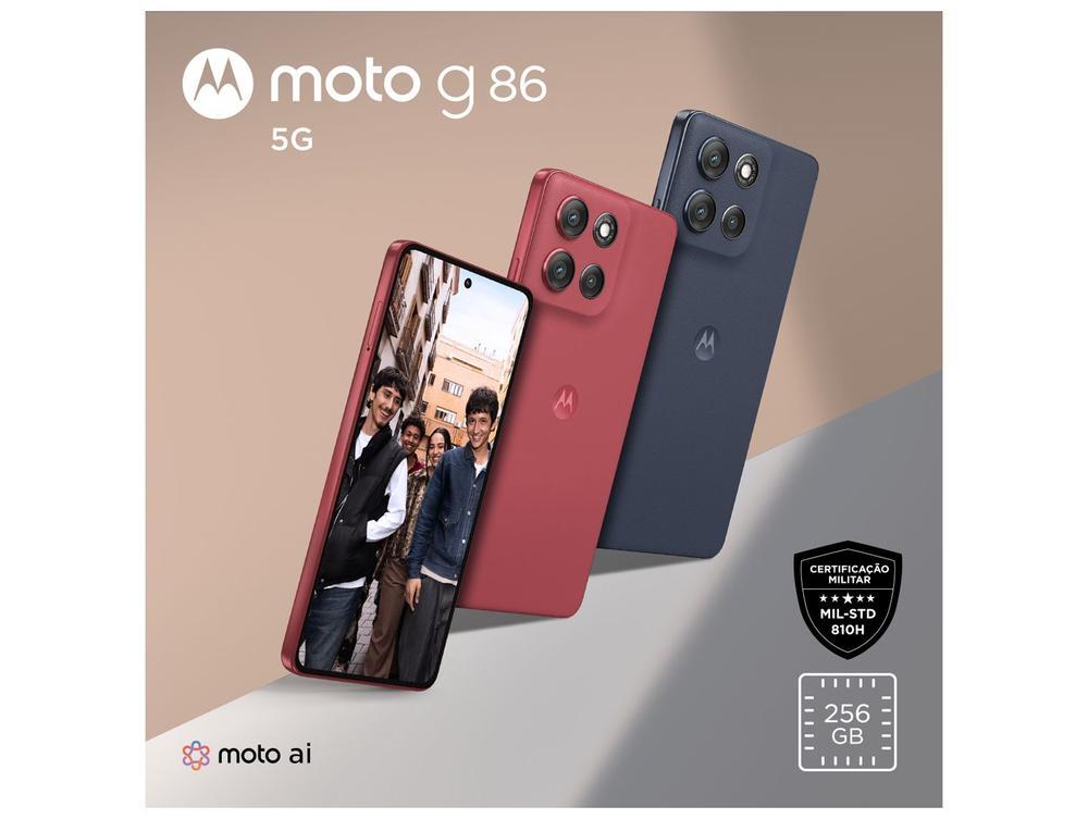 Smartphone Motorola G86 256GB Grafite 5G 16GB de RAM 6,7" Câm. Dupla + Selfie 32MP - 5