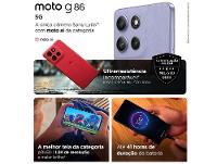 Smartphone Motorola G86 256GB Grafite 5G 16GB de RAM 6,7" Câm. Dupla + Selfie 32MP