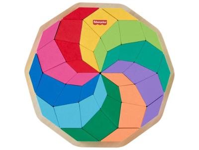 Fisher-Price Quebra-cabeça de Madeira Mandala Geométrica