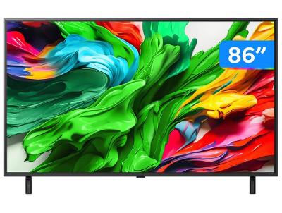 Smart TV 86" LG 4K Ultra HD QNED MiniLED 86QNED85ASG webOS 25 α8 AI Processor 4K Gen2 Alexa 4 HDMI 2 USB