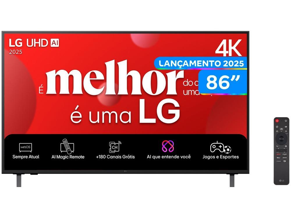 Smart TV 86" LG 4K Ultra HD 86UA8550PSA webOS 25 α7 AI Processor 4K Gen8 Alexa 3 HDMI 2.0 2 USB - 1