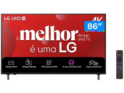 Smart TV 86" LG 4K Ultra HD 86UA8550PSA webOS 25 α7 AI Processor 4K Gen8 Alexa 3 HDMI 2.0 2 USB