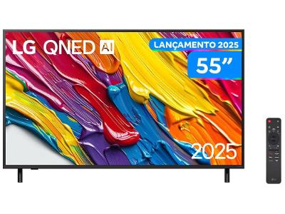 Smart TV 55" LG 4K QNED 55QNED82ASG webOS 25 α7 AI Processor Alexa 3 HDMI