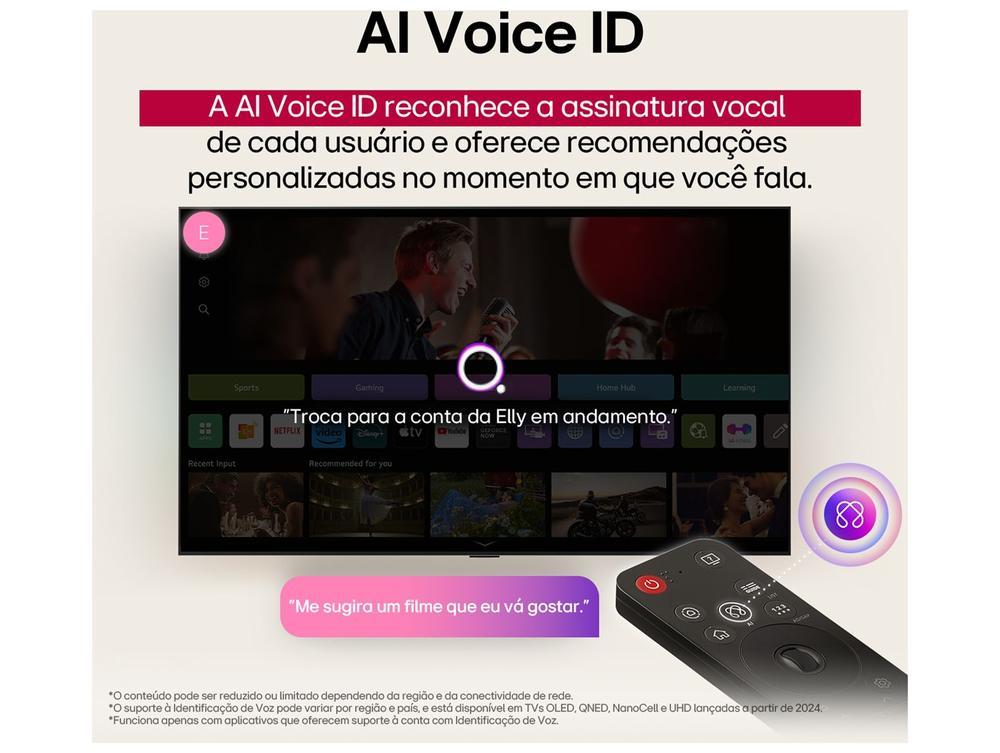 Smart TV 86" LG 4K Ultra HD QNED 86QNED82ASG webOS 25 α7 AI Processor 4K Gen8 Alexa 3 HDMI - 6