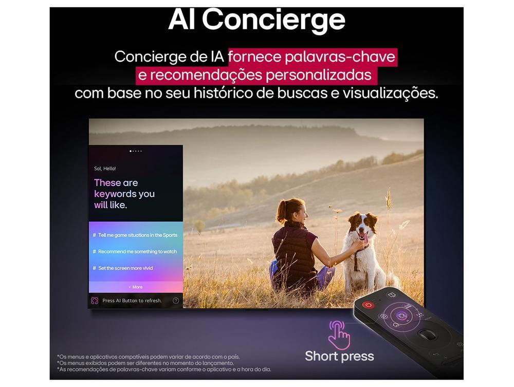 Smart TV 65" LG 4K Ultra HD QNED 65QNED82ASG webOS 25 α7 AI Processor Alexa 3 HDMI - 3