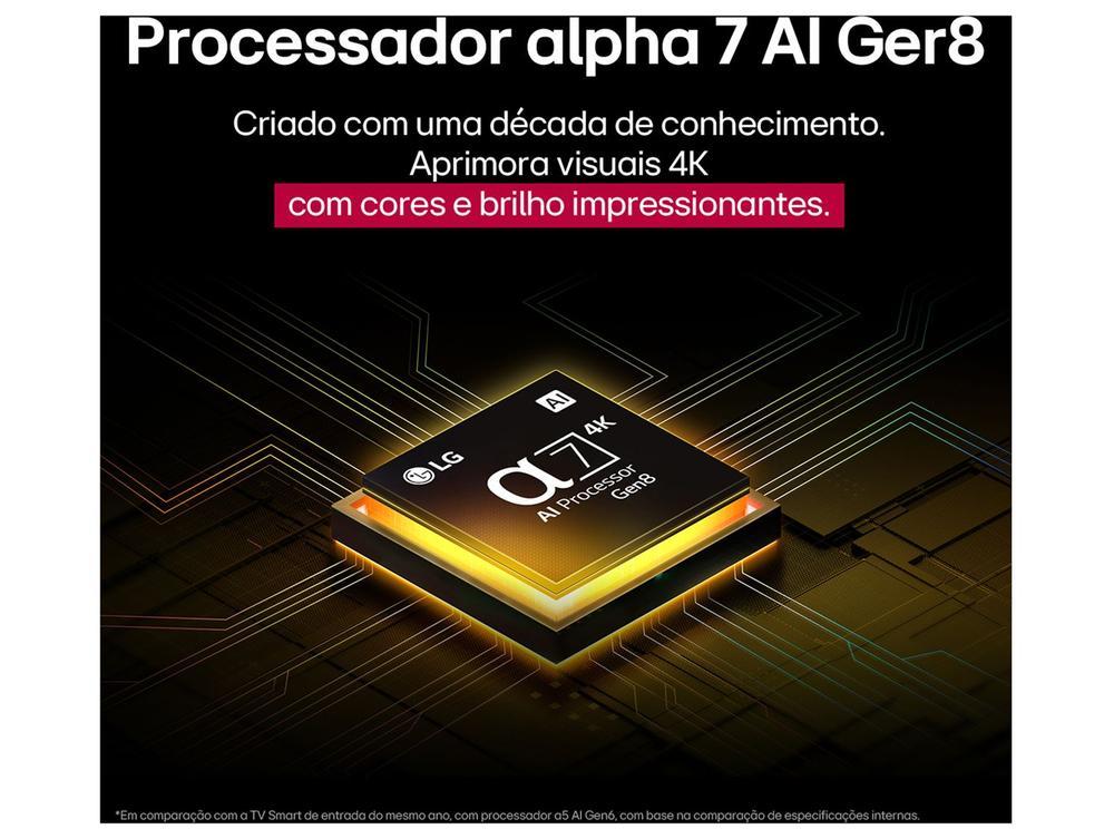 Smart TV 65" LG 4K Ultra HD QNED 65QNED82ASG webOS 25 α7 AI Processor Alexa 3 HDMI - 9