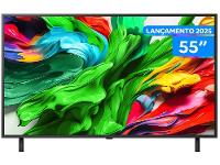 Smart TV 55" LG 4K QNED MiniLED 55QNED85ASG WebOS 25 Processador α8 AI Alexa 4 HDMI - 1