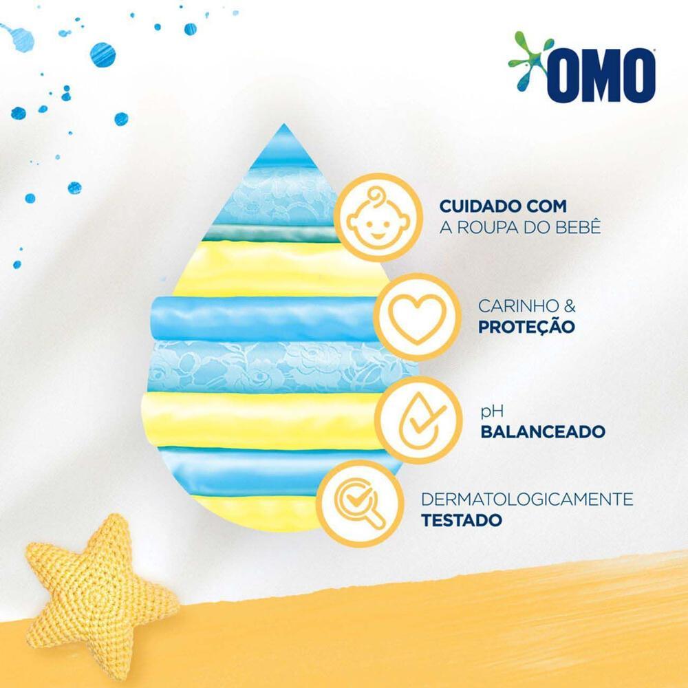 Sabão Líquido OMO Bebê Roupas Finas e Delicadas sem Perfume 900ml - 5