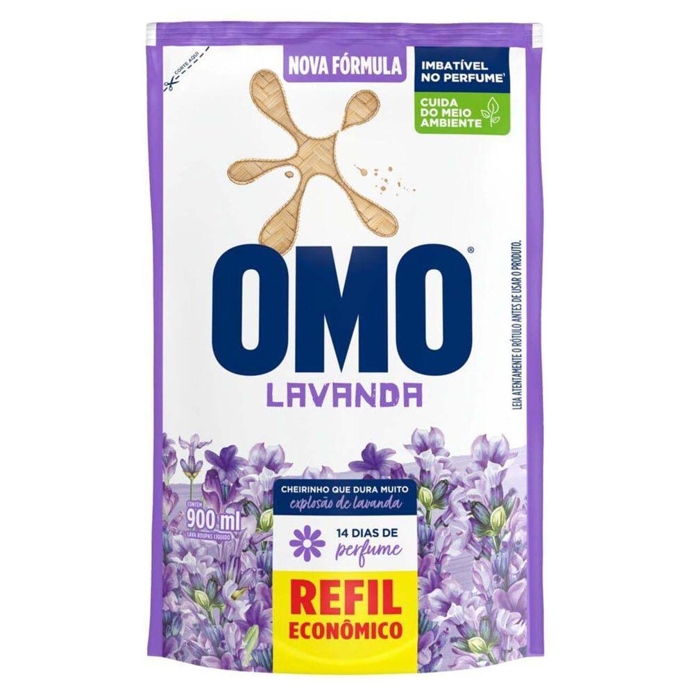 Sabão Líquido OMO 62696678 Refil Explosão de Lavanda 900ml - 1
