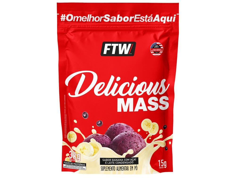 Hipercalórico FTW Delicious Mass em Pó 3kg Banana com Açaí e Leite Condensado - 1