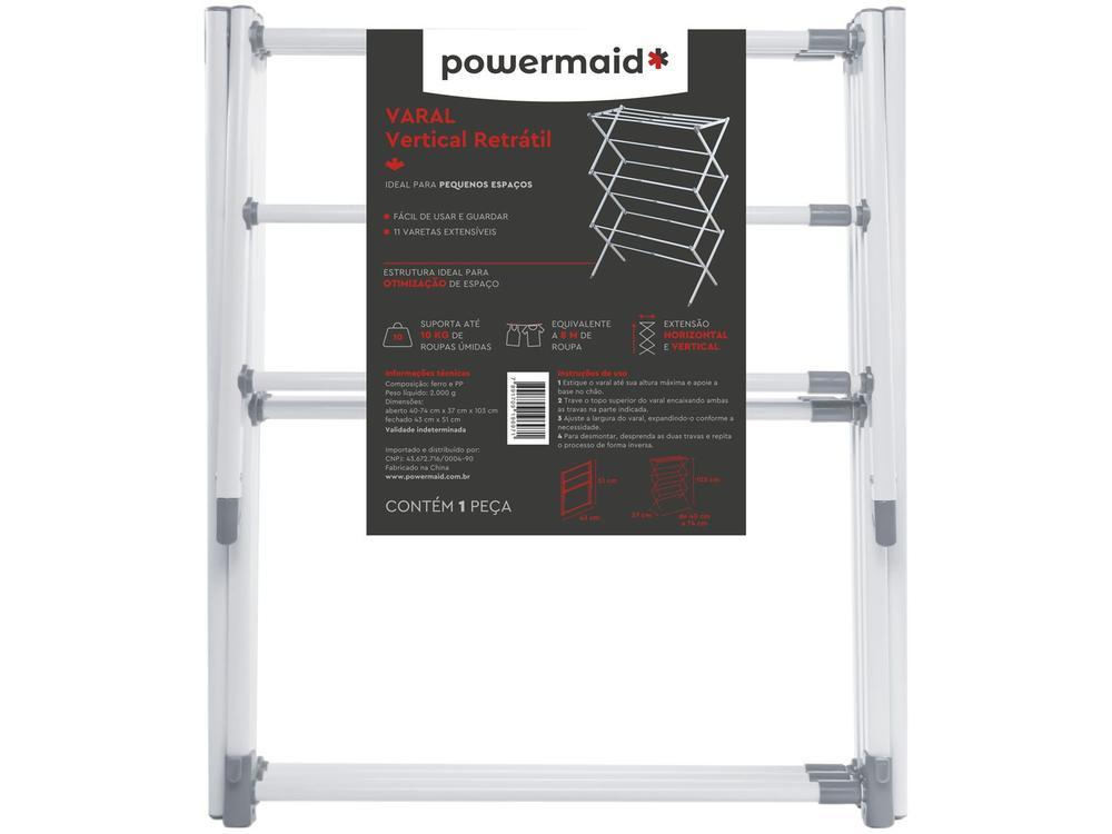 Varal de Chão Retrátil e Dobrável Powermaid 126069800001 - 3