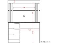 Escrivaninha 3 Gavetas Móveis Albatroz Mimo Doble