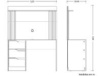 Escrivaninha 3 Gavetas Móveis Albatroz Mimo Doble - 5