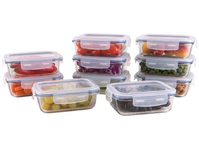 Jogo de Potes de Vidro Brinox com Tampa Retangular Lock & Stock 640ml 10 Peças