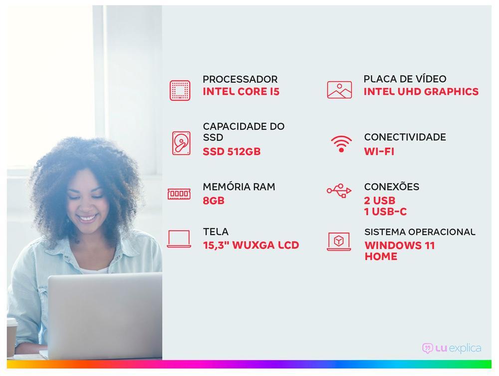 Notebook Lenovo IdeaPad Slim 3i Intel Core i5 13420H 8GB RAM 512GB SSD 15,3" WUXGA Windows 11 Intel UHD Graphics 83NS0002BR - 2