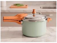 Panela de Pressão Brinox 4,2L Fechamento Externo Pistache Ceramic Life Pressure - 3