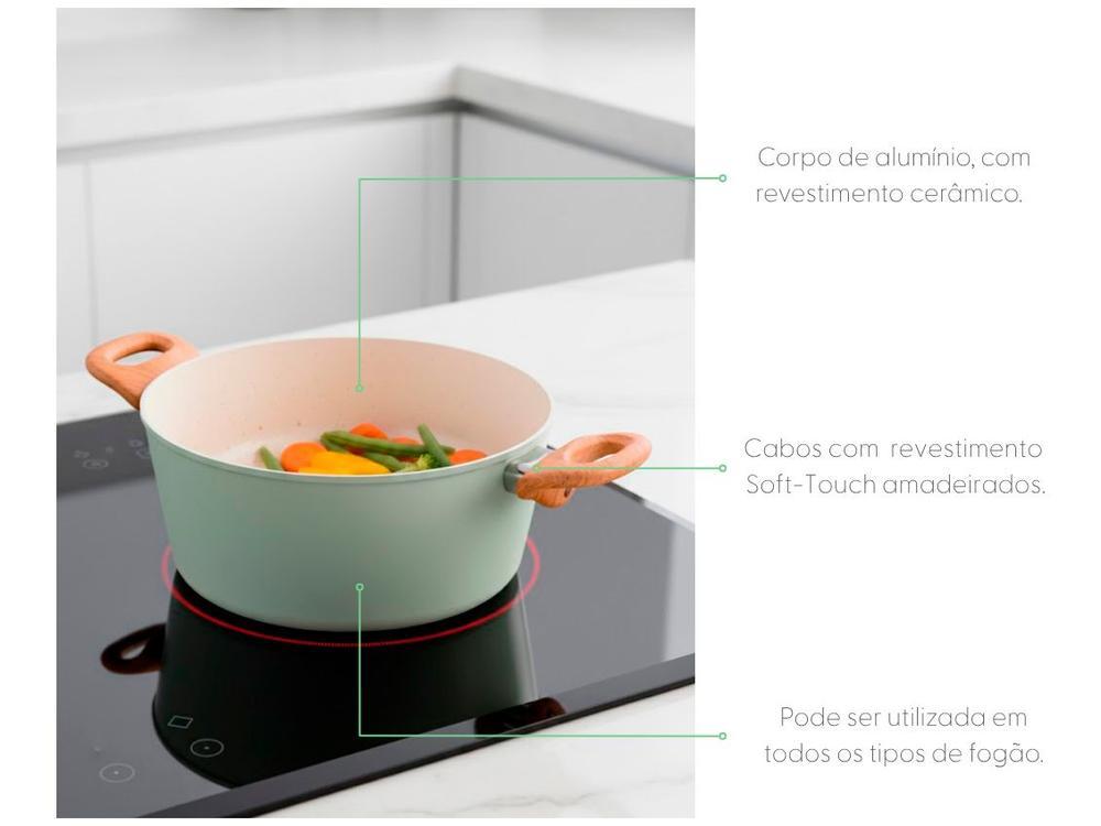 Jogo de Panelas Brinox Verde Pistache 5 Peças Optima Ceramic Life - 6