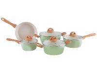 Jogo de Panelas Brinox Verde Pistache 5 Peças Optima Ceramic Life - 1