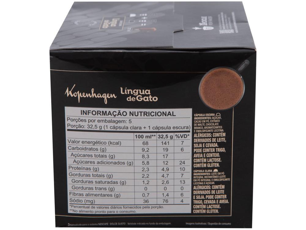 Cápsula Nescafe Dolce Gusto & Kopenhagen Café Lingua de Gato 10 Unidades - 7