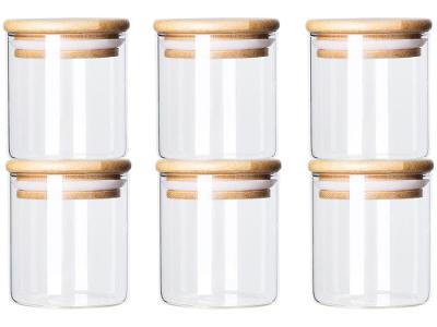 Jogo de Potes de Vidro Brinox Redondo 180ml Ekko Lock & Stock 6 Peças