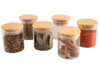Jogo de Potes de Vidro Brinox Redondo 180ml Ekko Lock & Stock 6 Peças - 1