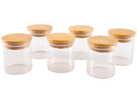 Jogo de Potes de Vidro Brinox Redondo 180ml Ekko Lock & Stock 6 Peças