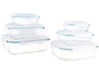 Jogo de Potes de Vidro Brinox com Tampa Retangular Lock & Stock 6 Peças