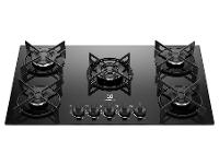 Cooktop 5 Bocas GLP Electrolux Preto Acendimento Automático Efficient KE5GT - 1