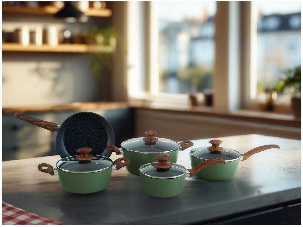 Jogo de Panelas Brinox Verde Olive 5 Peças - 4