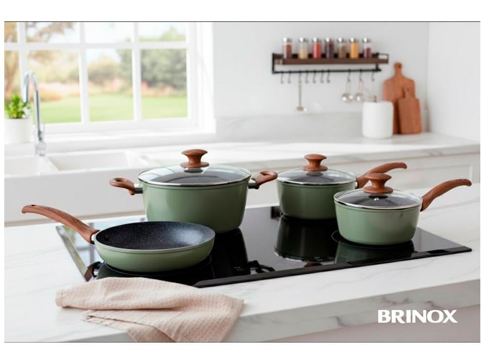 Jogo de Panelas Brinox Verde Olive 5 Peças - 6