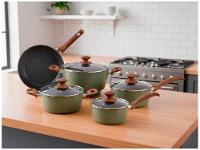Jogo de Panelas Brinox Verde Olive 5 Peças - 5