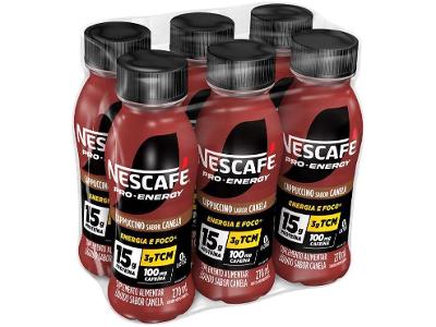 Bebida Lactea com 15g de Proteínas Nescafe Pro-Energy Capuccino Canela 270ml 6 unidades